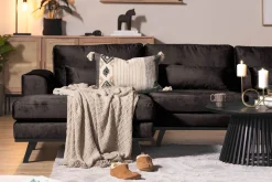Scandinavian Choice Copenhagen 5-seters Høyrevendt U-formet Sofa med Divan og Sjeselong i Fløyel