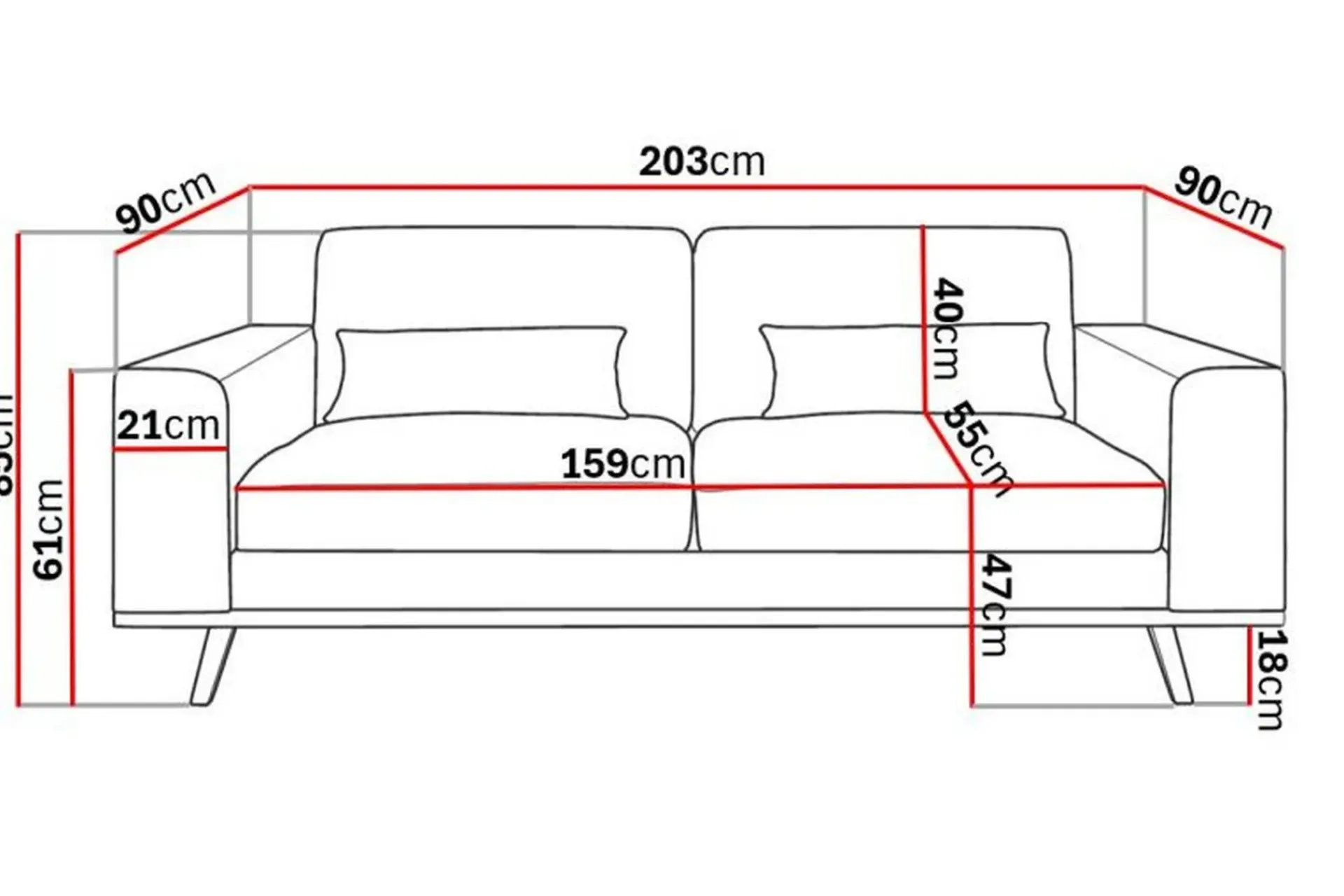Scandinavian Choice Copenhagen 2-seters Manchestersofa