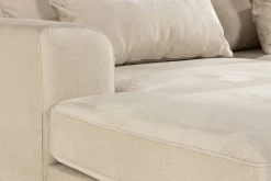 Scandinavian Choice Velour Sofa & Fløyel Sofa|Sofa Med Sjeselong-Copenhagen 4-seters Venstrevendt L-formet Divansofa i Fløyel Beige