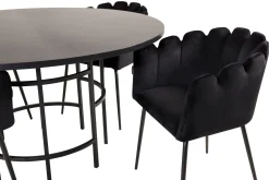Furniture Fashion Spisegrupper-Copenhagen Spisegruppe med 4 Limhamn Spisestoler Svart