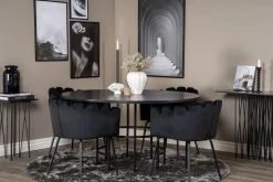 Furniture Fashion Spisegrupper-Copenhagen Spisegruppe med 4 Limhamn Spisestoler Svart