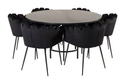 Furniture Fashion Spisegrupper-Copenhagen Spisegruppe med 6 Limhamn Spisestoler Svart