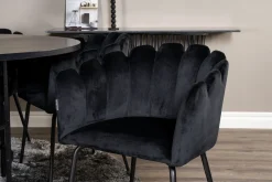 Furniture Fashion Spisegrupper-Copenhagen Spisegruppe med 6 Limhamn Spisestoler Svart