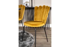 Furniture Fashion Spisegrupper-Copenhagen Spisegruppe med 6 Limhamn Spisestoler Gul Svart,Gul