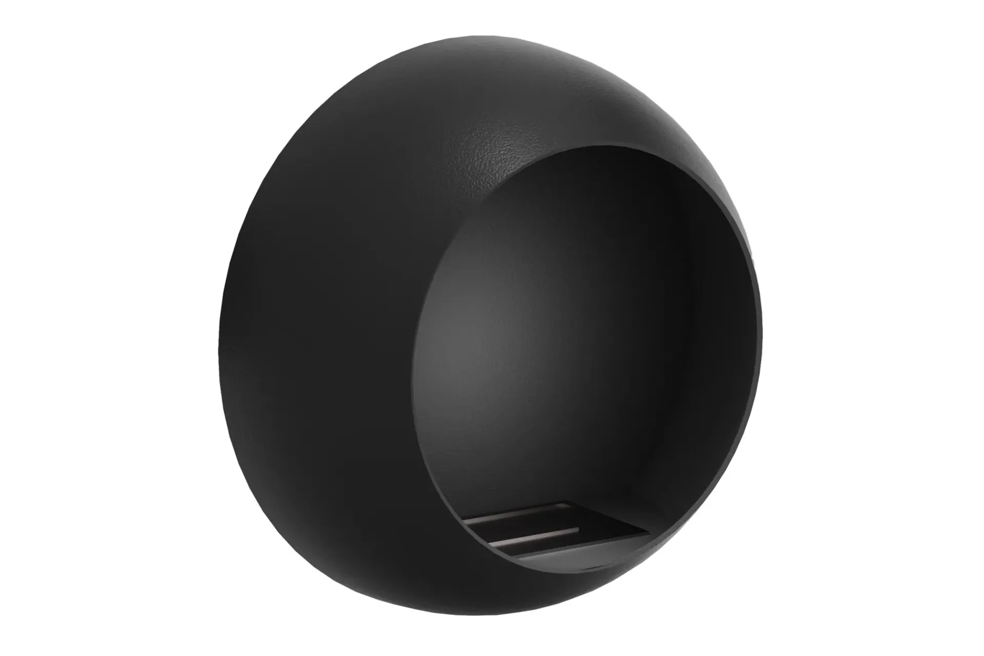 Nordflamma Tillbehør Peiser|Peis Uten Pipe-Corbo Liten Vegghengt Rund Etanolkamin 60x23x60 cm i Stål Svart