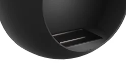 Nordflamma Tillbehør Peiser|Peis Uten Pipe-Corbo Liten Vegghengt Rund Etanolkamin 60x23x60 cm i Stål Svart