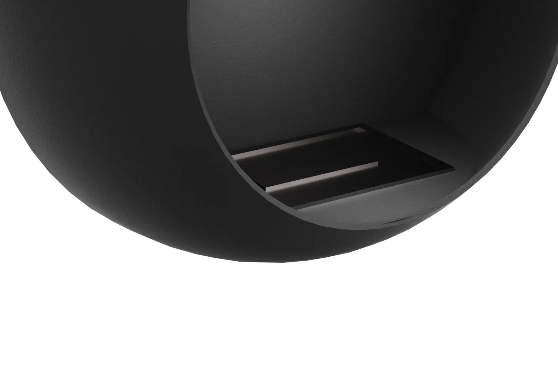 Nordflamma Tillbehør Peiser|Peis Uten Pipe-Corbo Liten Vegghengt Rund Etanolkamin 60x23x60 cm i Stål Svart