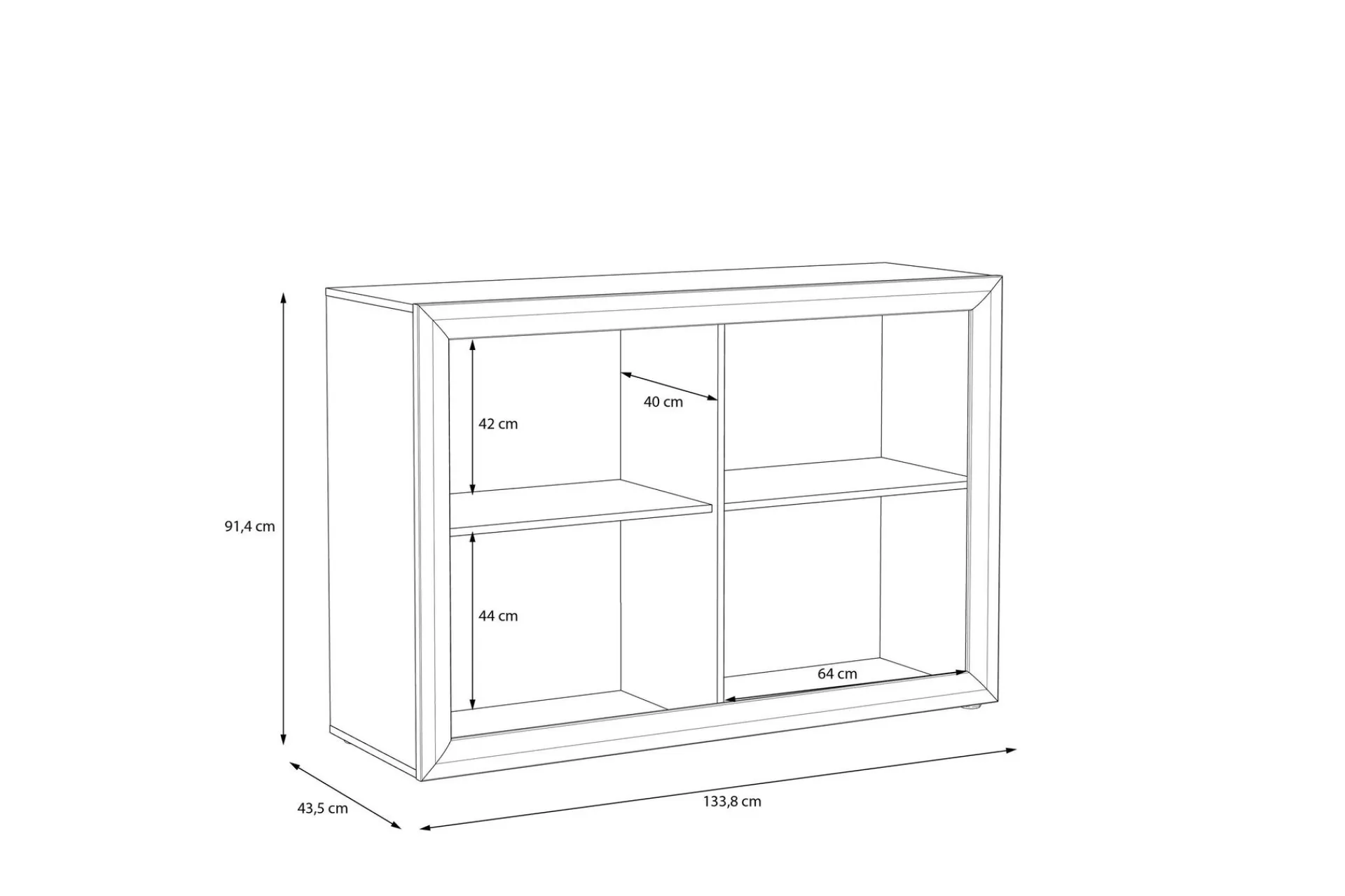 Sideboard & Skjenker-Corlius Sideboard 44x134 cm Beige/Brun