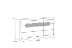 Sideboard & Skjenker-Corlius Sideboard 41x194 cm Beige/Brun