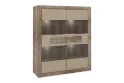 Hjørneskap|Skap-Corlius Vitrineskap 41x134 cm Beige/Brun