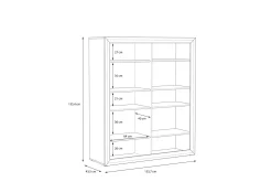 Hjørneskap|Skap-Corlius Vitrineskap 41x134 cm Beige/Brun