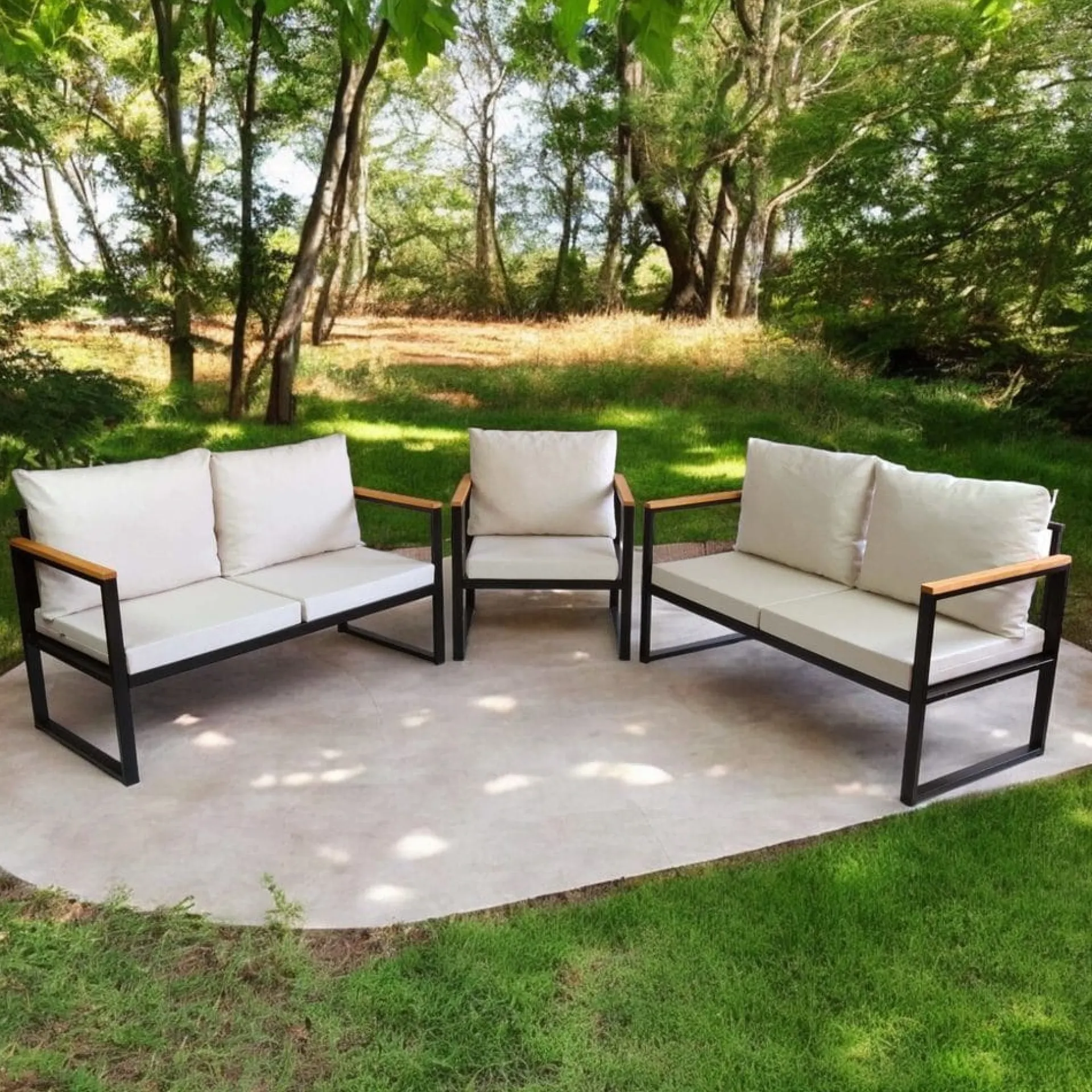 Loungesett|Loungesett-Cove 5-seters Sofagruppe Utendørs Beige