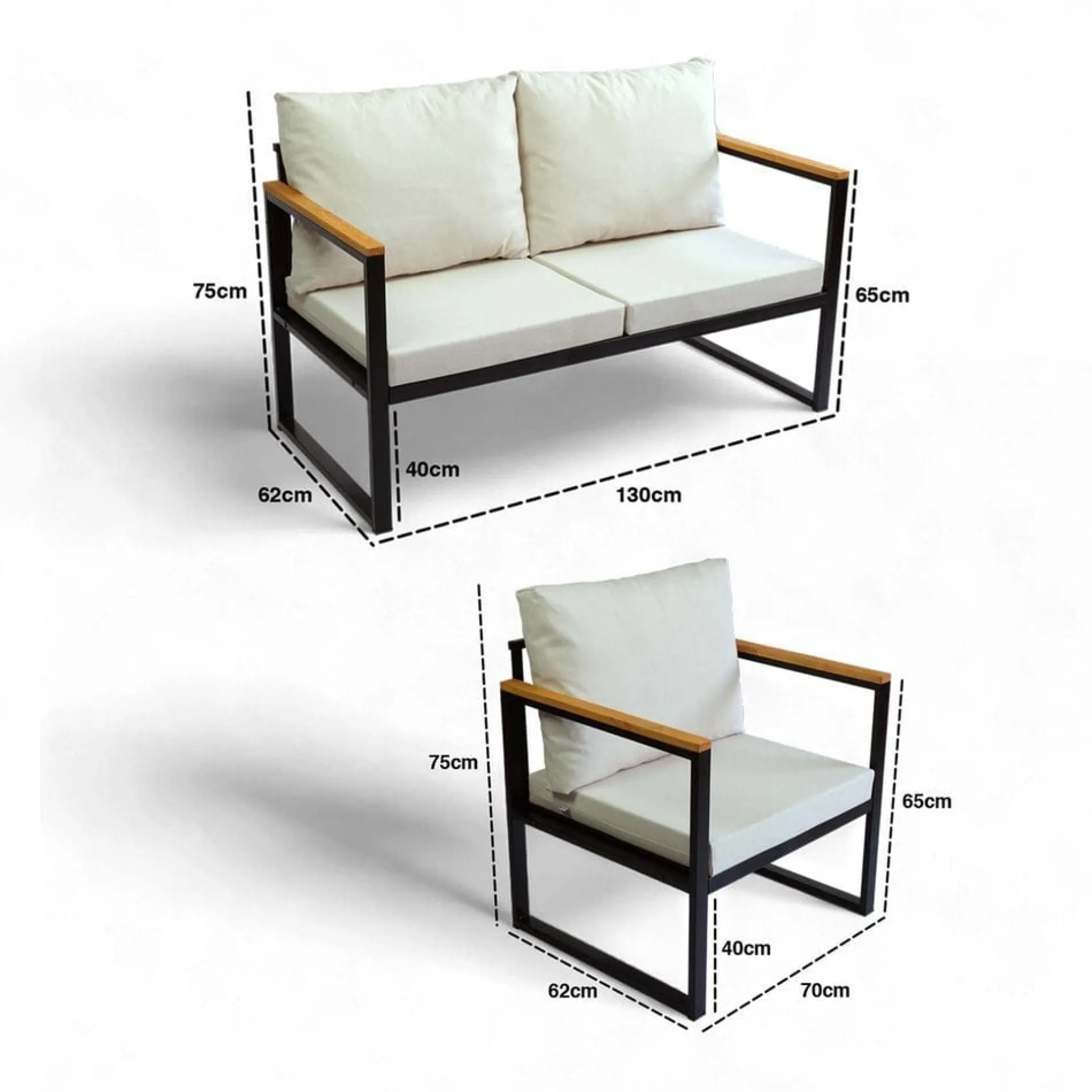 Loungesett|Loungesett-Cove 5-seters Sofagruppe Utendørs Beige