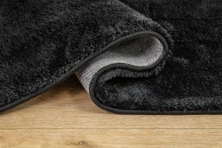 KM Home Moderne Tepper-Cozy Ryematte 110x160 cm Rektangulær Svart