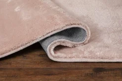 KM Home Moderne Tepper-Cozy Ryeteppe 160 cm Rund Lyserød