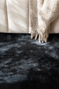 KM Home Moderne Tepper-Cozy Ryeteppe 240x340 cm Rektangulær Svart