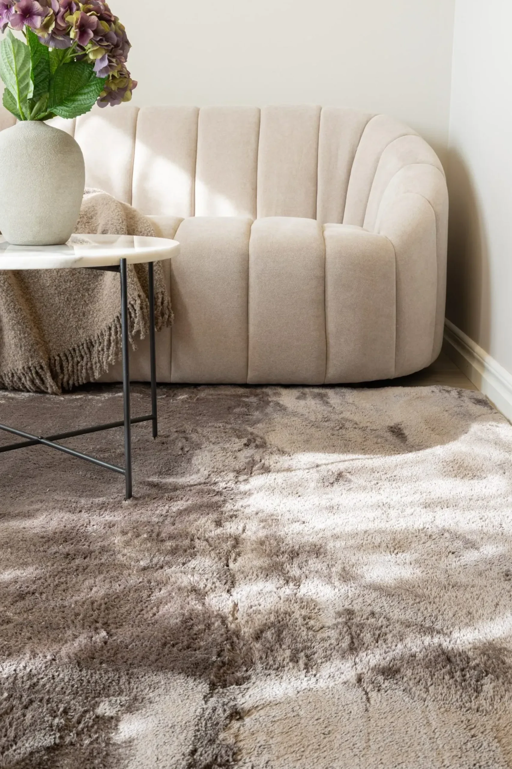 KM Home Moderne Tepper-Cozy Ryeteppe 200x290 cm Rektangulær Grey