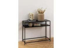 Gangbord|Avlastningsbord-Crabtree Konsollbord 35 cm Svart