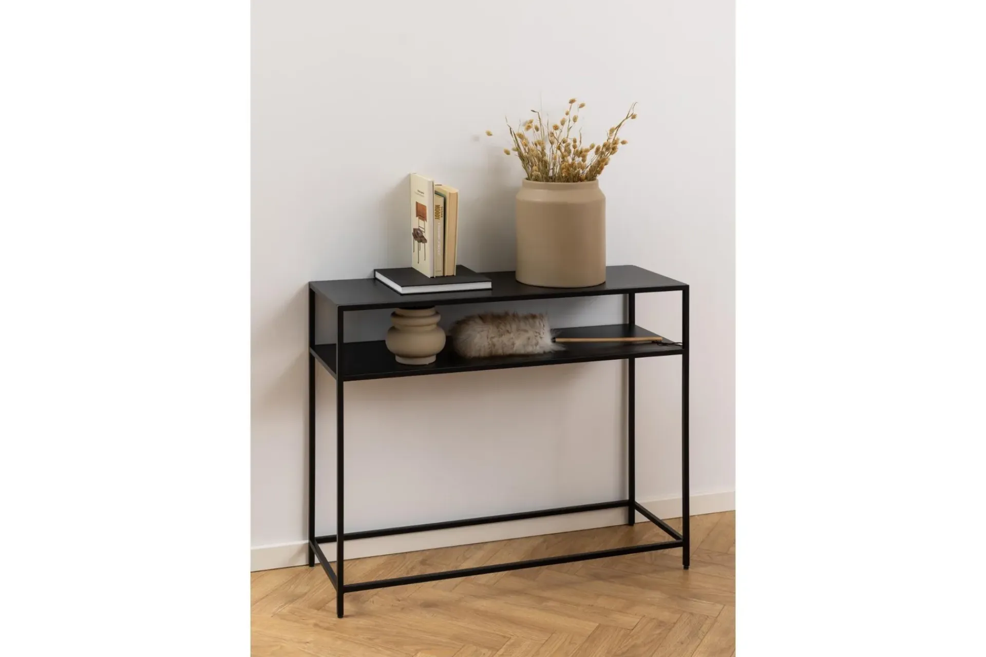 Gangbord|Avlastningsbord-Crabtree Konsollbord 35 cm Svart