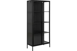 Vitrineskap|Skap-Crabtree Vitrineskap 180 cm Svart