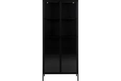 Vitrineskap|Skap-Crabtree Vitrineskap 180 cm Svart