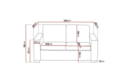 Basic Home 2 Seter Sofa-Crazy 2-seters Fløyelssofa Mørkegrå