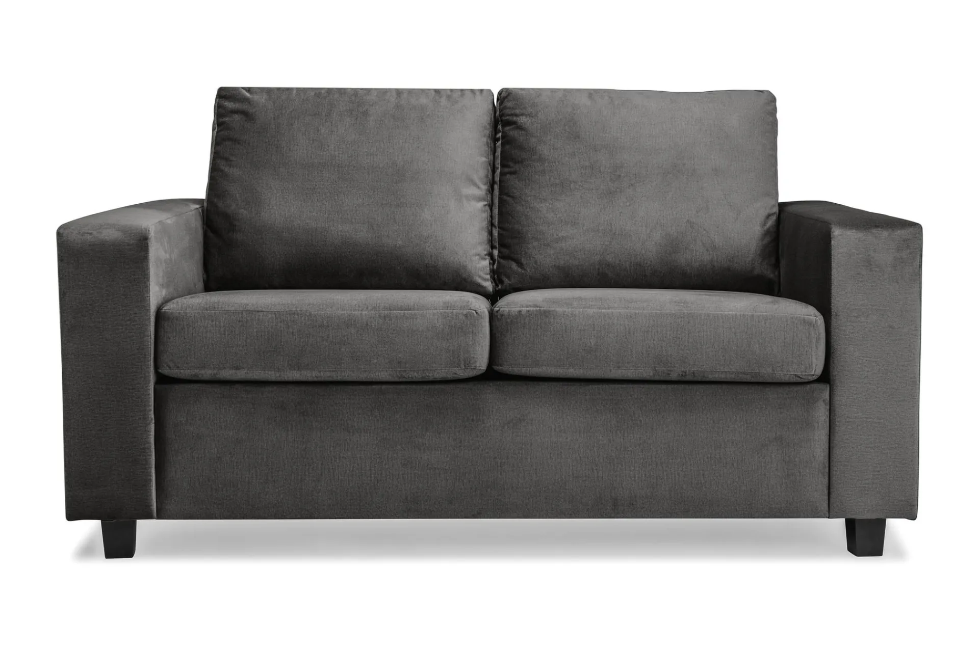 Basic Home 2 Seter Sofa-Crazy 2-seters Fløyelssofa Mørkegrå