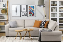 Basic Home Crazy 3-seters Høyrevendt L-formet Sjeselongsofa i Stoff