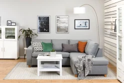 Basic Home Crazy 3-seters Høyrevendt L-formet Sjeselongsofa i Stoff