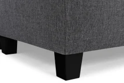 Basic Home U-Sofa-Crazy 5-seters Høyrevendt U-formet X-Large Sofa med Divan og Sjeselong i Stoff Mørkegrå