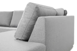 Basic Home Crazy 4-seters Høyrevendt U-formet Large Sofa med Divan og Sjeselong i Stoff