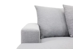 Basic Home Crazy 5-seters Høyrevendt U-formet X-Large Sofa med Divan og Sjeselong i Stoff inkl. Pynteputer