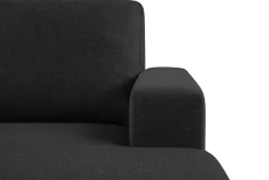 Basic Home U-Sofa-Crazy 4-seters U-formet Sofa med Dobbeldivan i Stoff Antracit