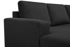 Basic Home U-Sofa-Crazy 4-seters U-formet Sofa med Dobbeldivan i Stoff Antracit