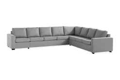 Basic Home Crazy 7-seters Vendbar L-formet XX-Large Hjørnesofa i Stoff