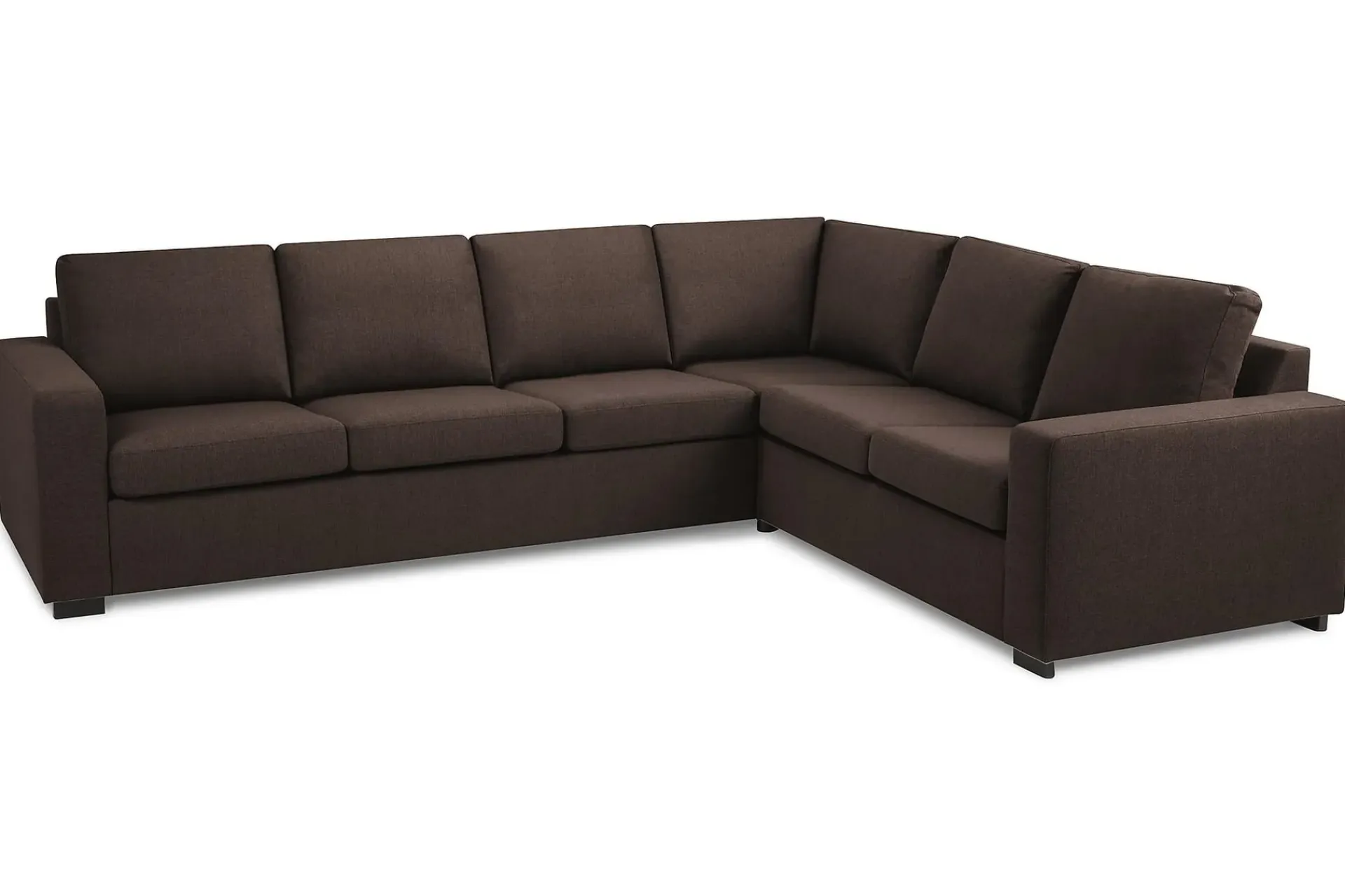 Basic Home Hjørnesofa-Crazy 5-seters Vendbar L-formet Large Hjørnesofa i Stoff Brun