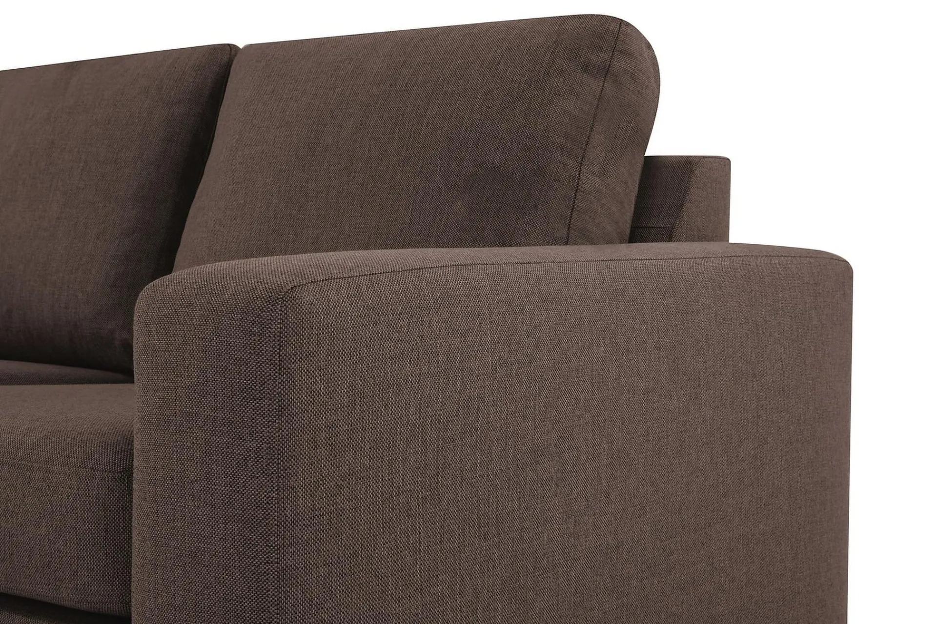 Basic Home Hjørnesofa-Crazy 5-seters Vendbar L-formet Large Hjørnesofa i Stoff Brun