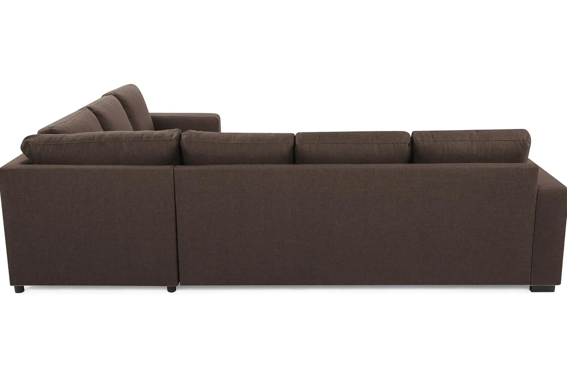 Basic Home Hjørnesofa-Crazy 5-seters Vendbar L-formet Large Hjørnesofa i Stoff Brun