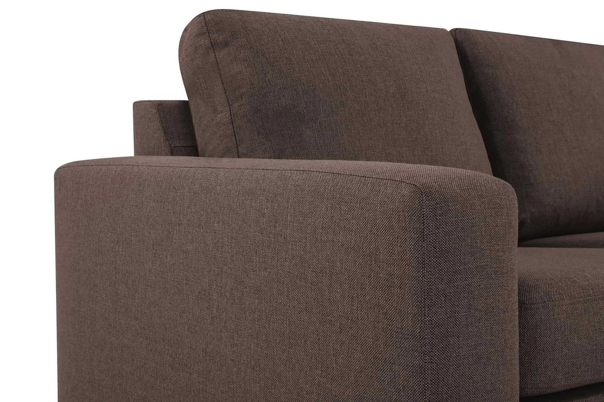 Basic Home Hjørnesofa-Crazy 5-seters Vendbar L-formet Large Hjørnesofa i Stoff Brun