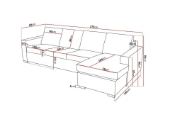 Basic Home Sofa Med Sjeselong-Crazy 4-seters Vendbar L-formet Sjeselongsofa i Kunstlær Svart