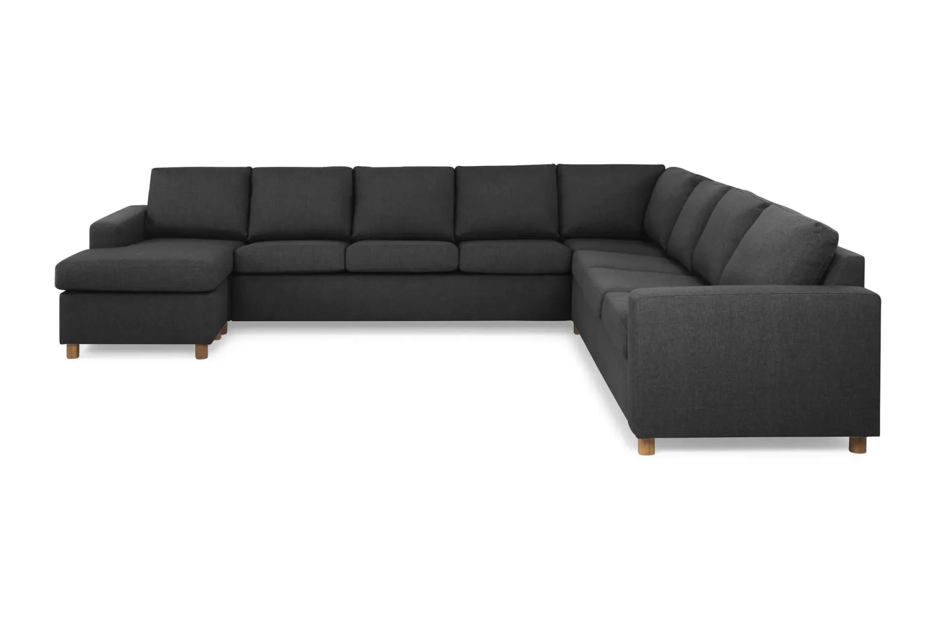 Basic Home Crazy 7-seters Vendbar U-formet XX-Large Hjørnesofa med Divan i Stoff