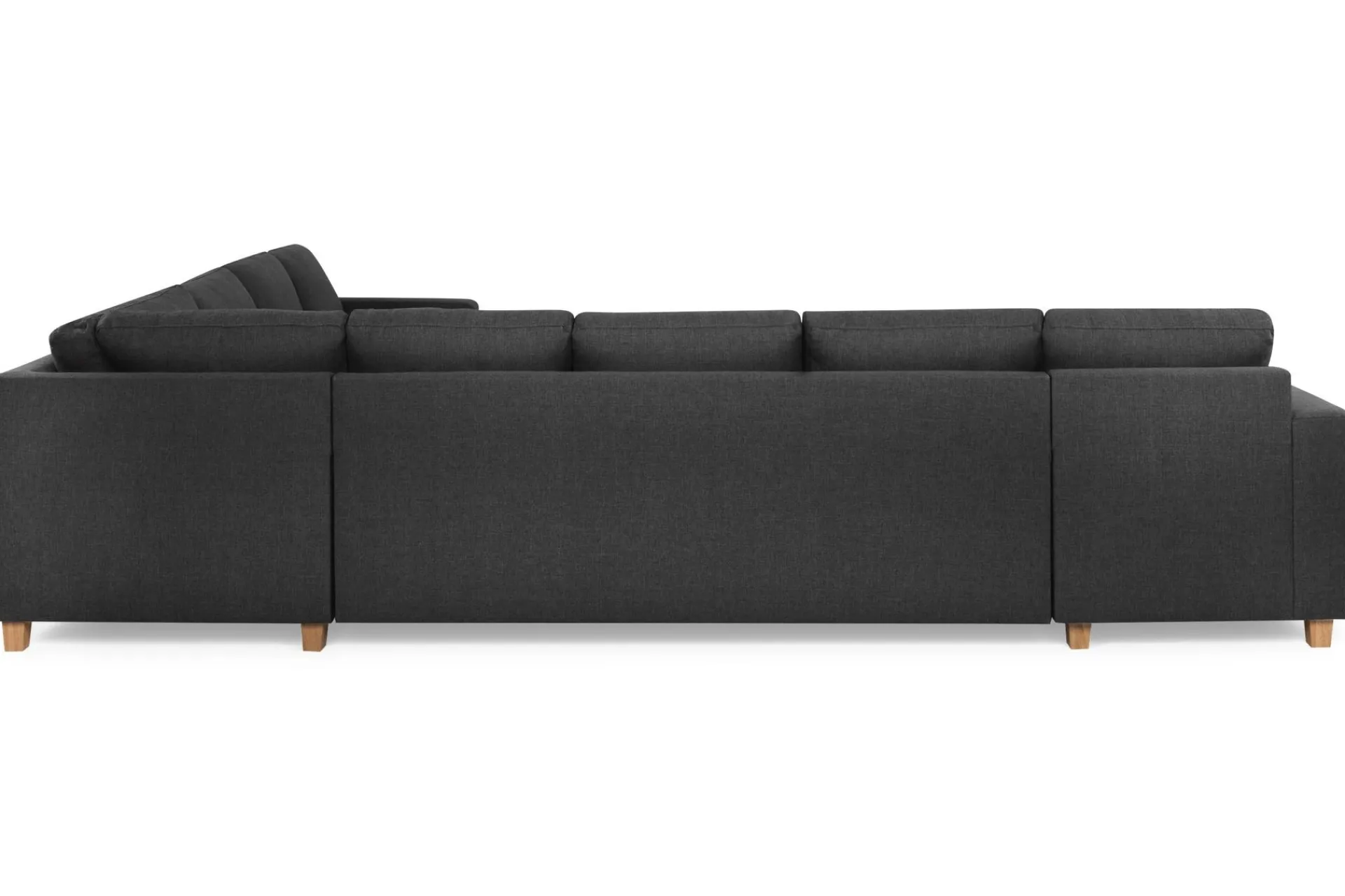 Basic Home Hjørnesofa-Crazy 7-seters Vendbar U-formet XX-Large Hjørnesofa med Divan i Stoff Grey
