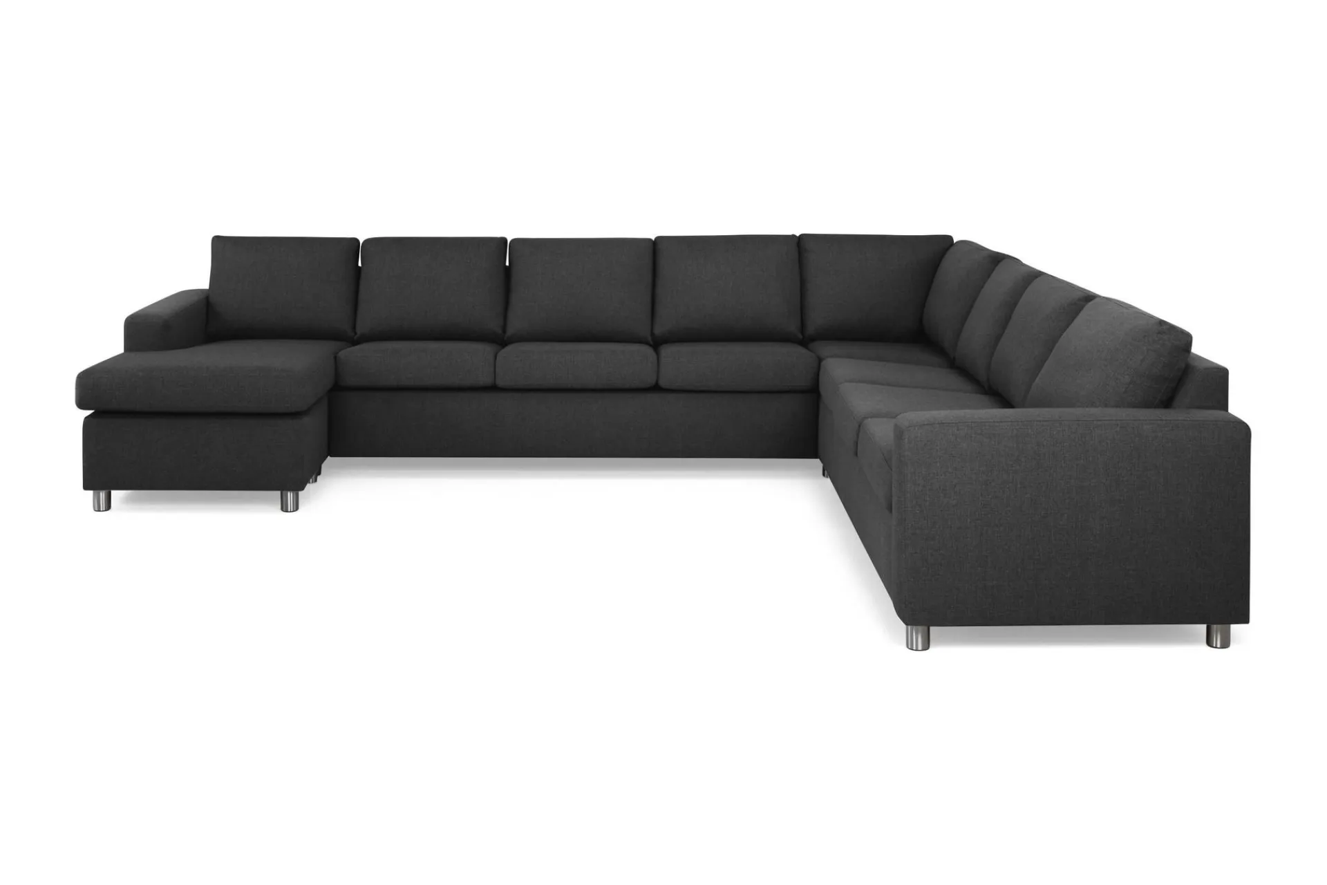 Basic Home Crazy 7-seters Vendbar U-formet XX-Large Hjørnesofa med Divan i Stoff