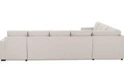 Basic Home 2 Seter Sofa|Sofa Med Sjeselong-Crazy 7-seters Vendbar U-formet XX-Large Hjørnesofa med Divan i Stoff Beige