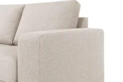 Basic Home Sofa Med Sjeselong-Crazy 4-seters Venstrevendt L-formet Sjeselongsofa i Stoff Beige