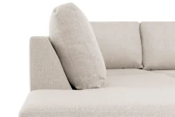 Basic Home Sofa Med Sjeselong-Crazy 4-seters Venstrevendt L-formet Sjeselongsofa i Stoff Beige
