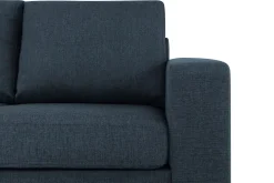 Basic Home Sofa Med Sjeselong-Crazy 3-seters Venstrevendt L-formet Sjeselongsofa i Stoff Blå