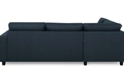 Basic Home Sofa Med Sjeselong-Crazy 3-seters Venstrevendt L-formet Sjeselongsofa i Stoff Blå