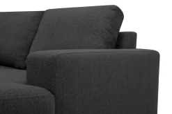 Basic Home U-Sofa-Crazy 5-seters Venstrevendt U-formet Sofa med Divan og Sjeselong i Stoff Mørkegrå