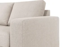 Basic Home U-Sofa-Crazy 4-seters Venstrevendt U-formet Large Sofa med Divan og Sjeselong i Stoff Beige